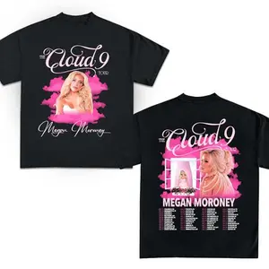 Megan Moroney The Cloud 9 Tour 2026 Double Sided Shirt – Country Pop Concert Dates Graphic for Women – Summer Arena Show Outfit