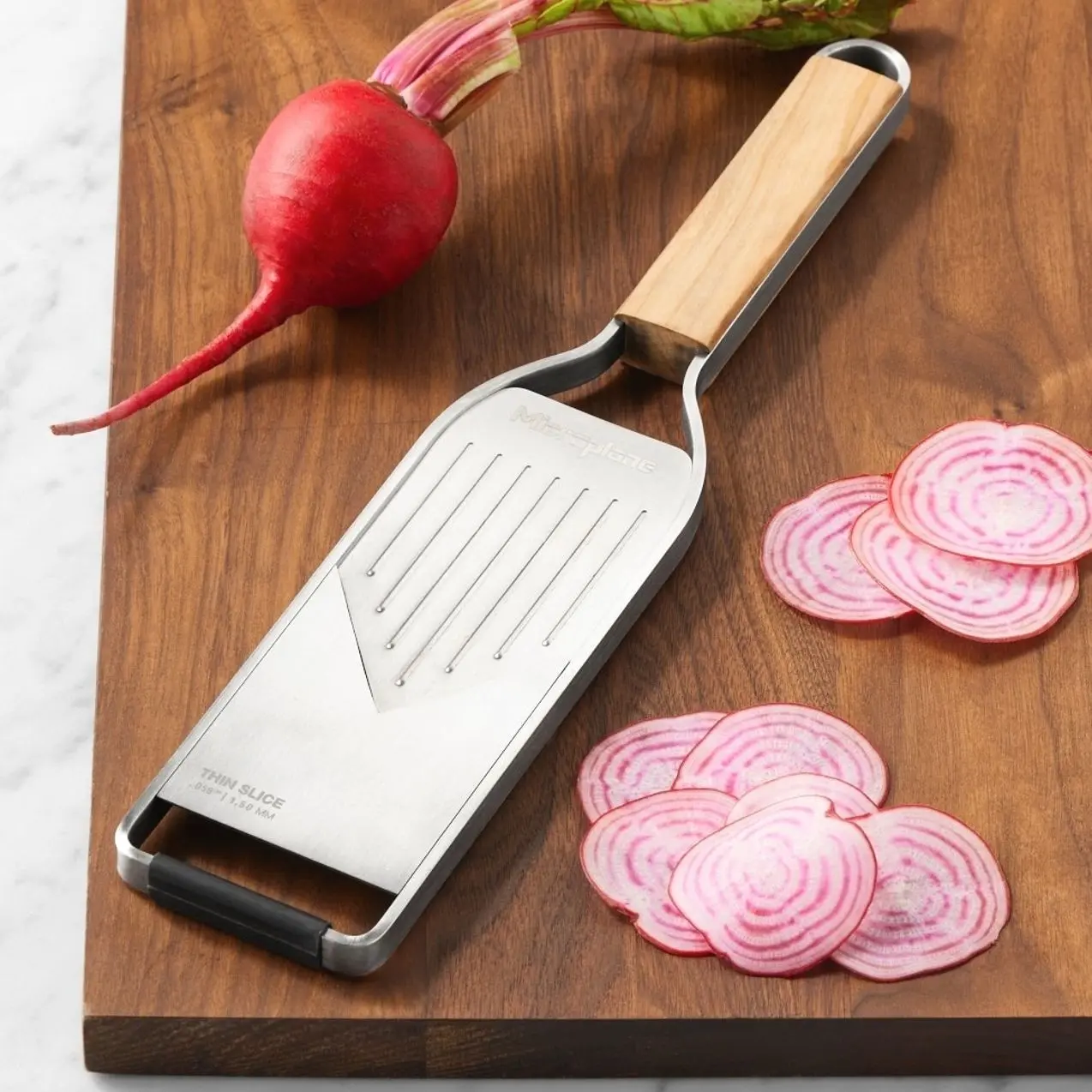 Microplane® Olivewood V-Blade Handheld Mandoline Slicer