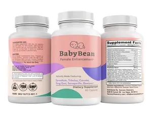 Success Chemistry Baby Bean Fertility Support Bundle - 3 Bottles - US Version - Natural Ingredients for Female Enhancement - New 3 Pack