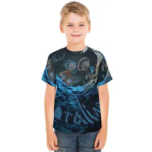 Young Girl's and Boy's Coraline Graphic T-Shirt Anime Tees Movie Vintage Cotton T-Shirt Gift for Her A0927-143