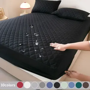 2/3 Piece Waterproof Mattress Protector Set, Quilted Mattress Cover, Includes Fitted Sheet & Mattress Cover with Deep Pocket, Soft, Noiseless, Breathable, Stain-Resistant, Machine Washable, with Pillowcases for Bedroom, Hotels