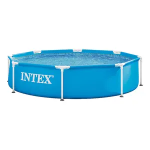 Intex 28205EH 8ft X 20in Rust Resistant Durable Steel Metal Frame Swimming Pool