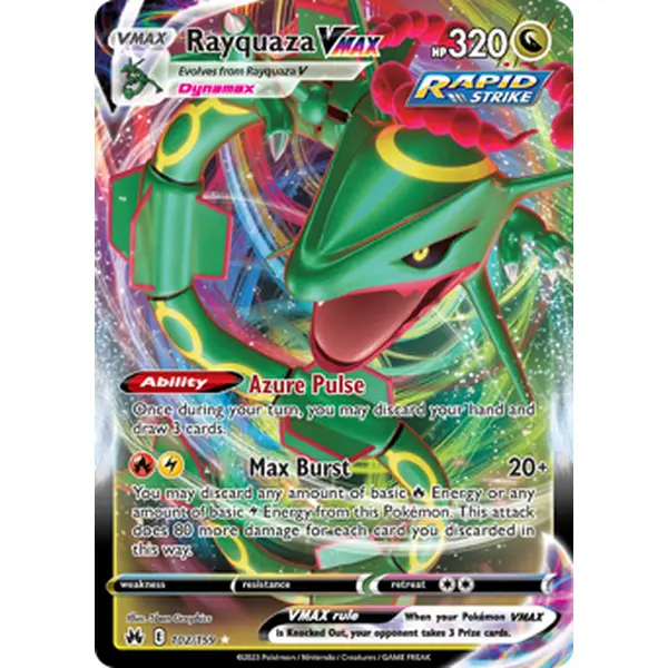 Pokemon TCG Rayquaza VMAX (102) Crown Zenith Near Mint Trading Card Single