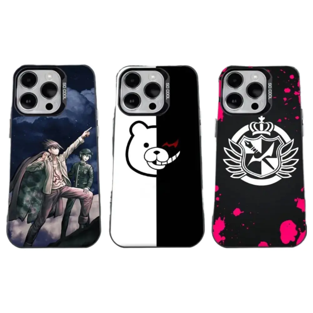 Anime D-Danganronpa Phone Cases For iPhone 17 16 15 14 13 12 11 Promax Pro Air Plus Anti Fall Black Matte Hard Shockproof Protective Cover