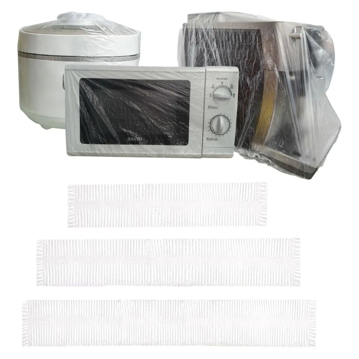 60PCS Disposable Appliance Covers – Clear Dust Covers for Air Fryer, Blender & Coffee Maker