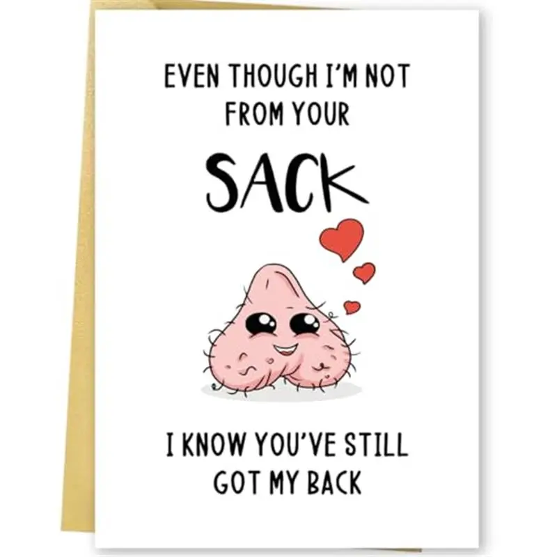 Funny Bonus Dad Card For Fathers Day,Rude Greeting Card for Dad,Step Father Gifts From Stepdaughter Stepson,Stepdad Birthday Card