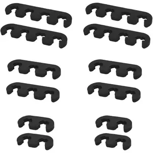 12 PCS 7mm 8mm Black Spark Plug Wire Separator Kit Ignition Wire Holder Clamp Engine Looms Divider to Fix Organize Wires Car Accessories