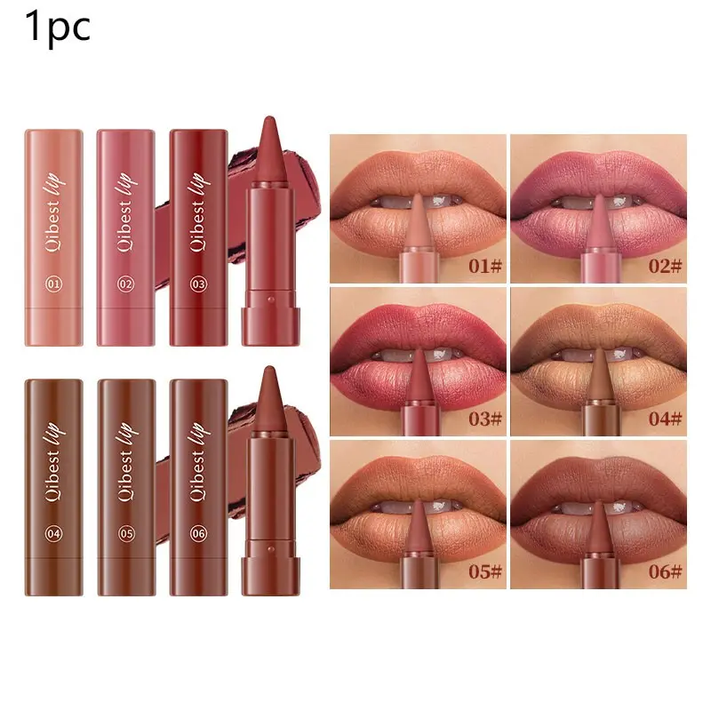 Matte Lipstick Cosmetic, Long Lasting Waterproof Lip Crayon, Nonstick Easy To Apply, Long Lasting Lipstick, Suitable For Beginners Beauty Makeup
