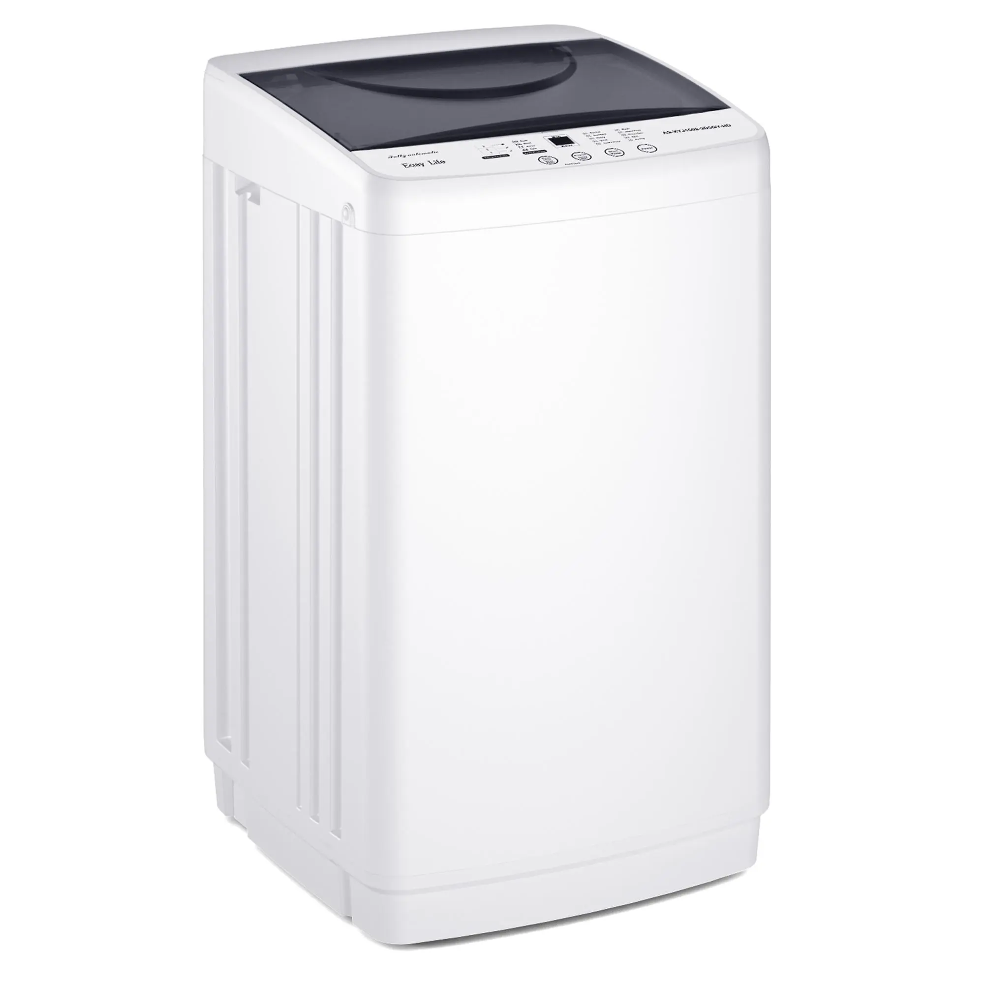 Portable Washing Machine for Apartment – 2.5 to 7 lbs Capacity, Full-Automatic Compact Washer with 10 Wash Cycles, Stainless Steel Drum, for Dorm, RV, Home
