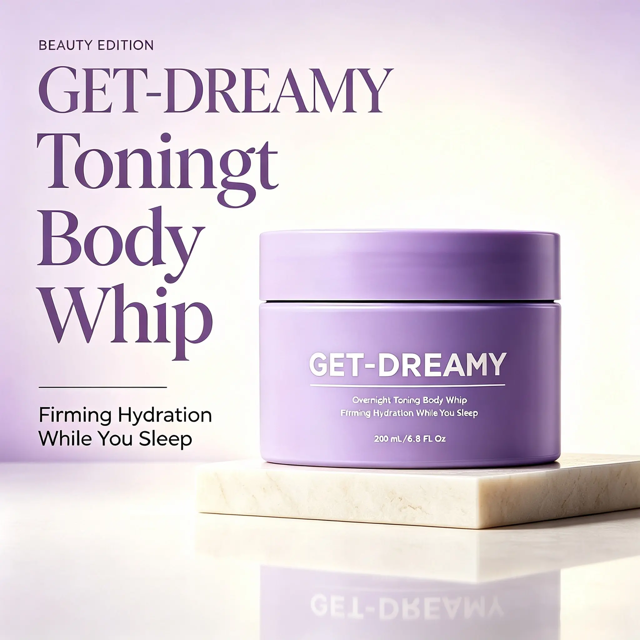 MAELYS Get‑Dreamy Overnight Firming Body Whip, Clinically Tested Toning Body Moisturizer Infused With Milk Thistle & Glycerin, Overnight Skin Recovery Cream, Tighten Loose Sagging Skin, Boost Skin Elasticity