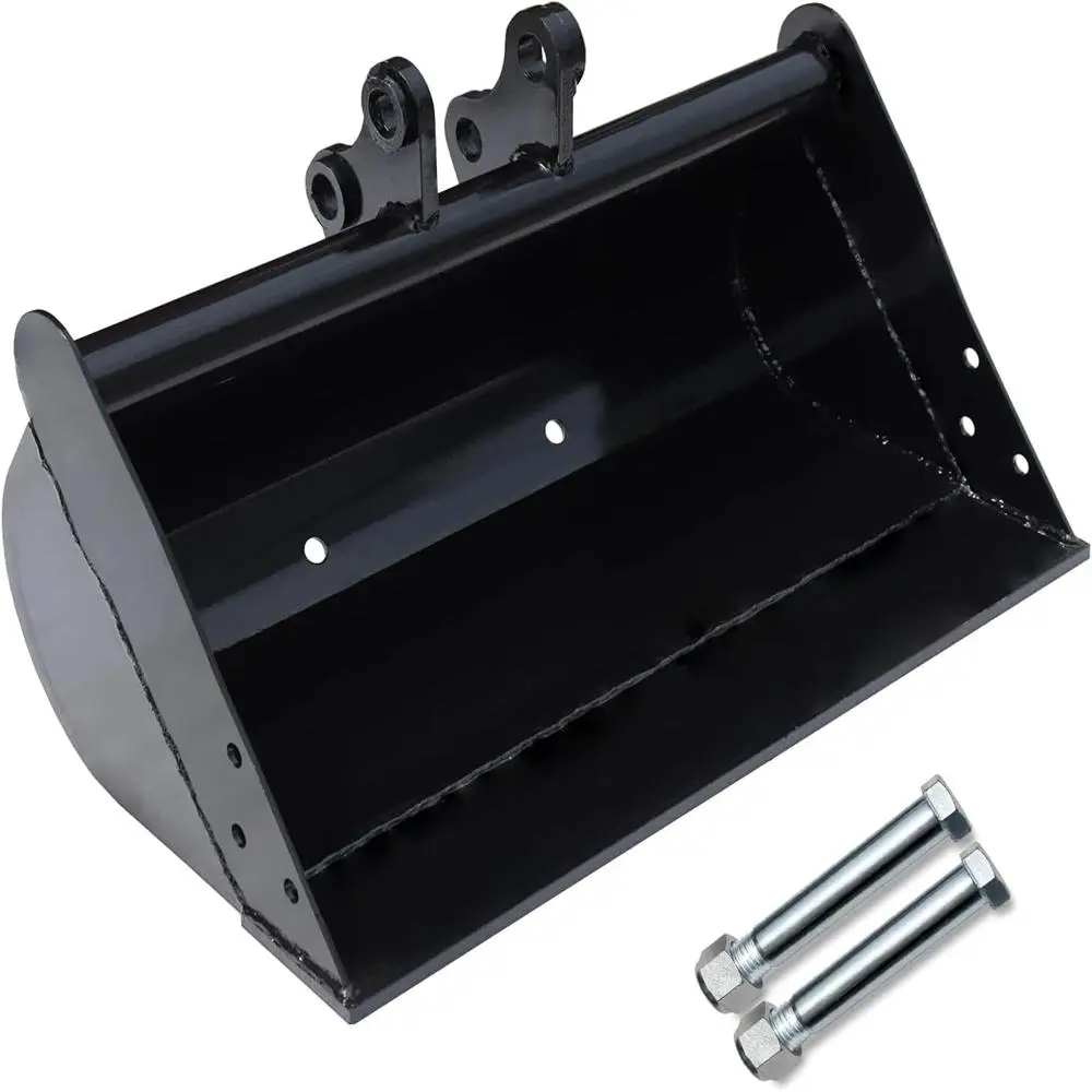 Toothless Flat Bucket Excavator Attachment Tool, 600mm Size, Compatible with 0.8-1.5 T Small Excavators, Suitable for Road Cleaning, River Dredging