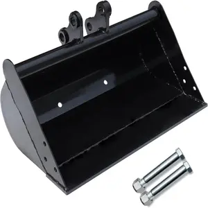 600 mm Flat Bucket Excavator Attachments,Toothless Excavator Buckets Suitable for 0.8-1.5 Ton Small Excavators, Road Cleaning River Dredging