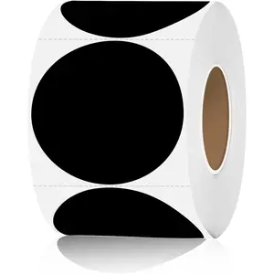 Black Dot Stickers 2 Inch, 350pcs Black Circle Stickers, Round Dot Price Labels for Garage Sale, Suitable for Office and Classroom