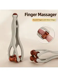 Finger massager, hand massager, suitable for carpal tunnel syndrome. Double-sided hardwood massage roller tool for relieving trigger fingers, hand discomfort and pressure relief