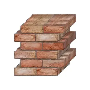 14pcs/20pcs Vintage Brick Wall Sticker Set, Self-adhesive Crash-proof Waterproof Ceiling Stickers, Easy to Apply and Remove, Suitable for Kitchen and Living Room Wall Decoration Renovation
