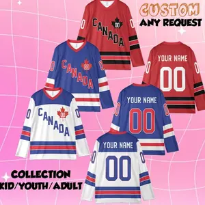 Custom 2026 Canada Hockey Jersey – Personalization Canada Hockey Jersey - Adult Sizes S–5XL, Team Canada hockey Jersey