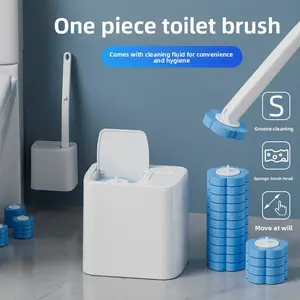 New Toilet Brush Integrated Toilet Brush Automatic Flip Cover with Base Cleaning Brush Disposable Toilet Brush Set