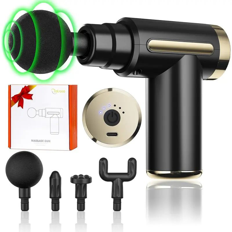 Cotsoco Massage Gun, Portable Cordless Handheld Fascia Gun, Muscle Massager Comfort 6 Speeds, Type C Charging, Gifts for Her Him TikTokShopBlackFriday