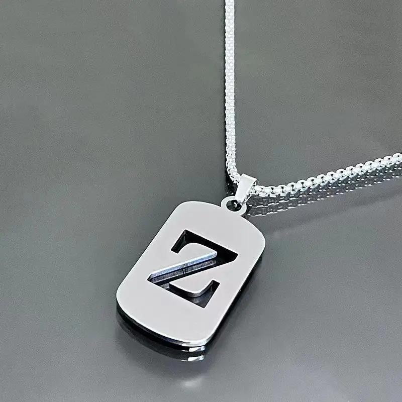 Letter Z+70cm titanium steel chain