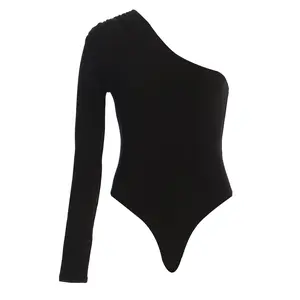 Black Nobu One Shoulder Bodysuit