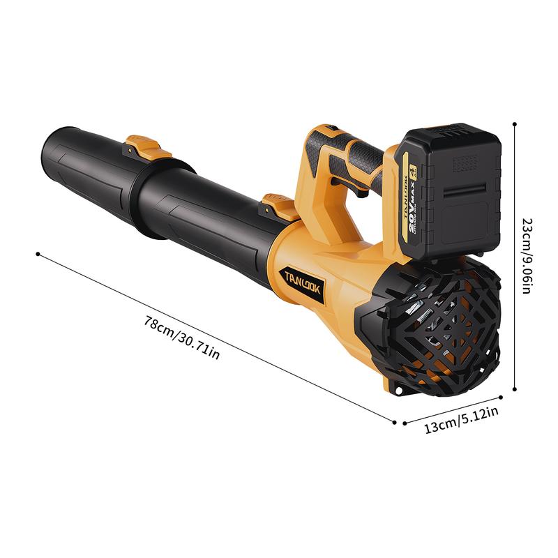 Tanlook Cordless Electric Leaf Blower/Snow Blower - 26000 RPM Max Power, 2×4.0Ah Batteries, Lightweight Handheld for Efficient Leaf & Snow Removal, Powerful Performance & User-Friendly Design
