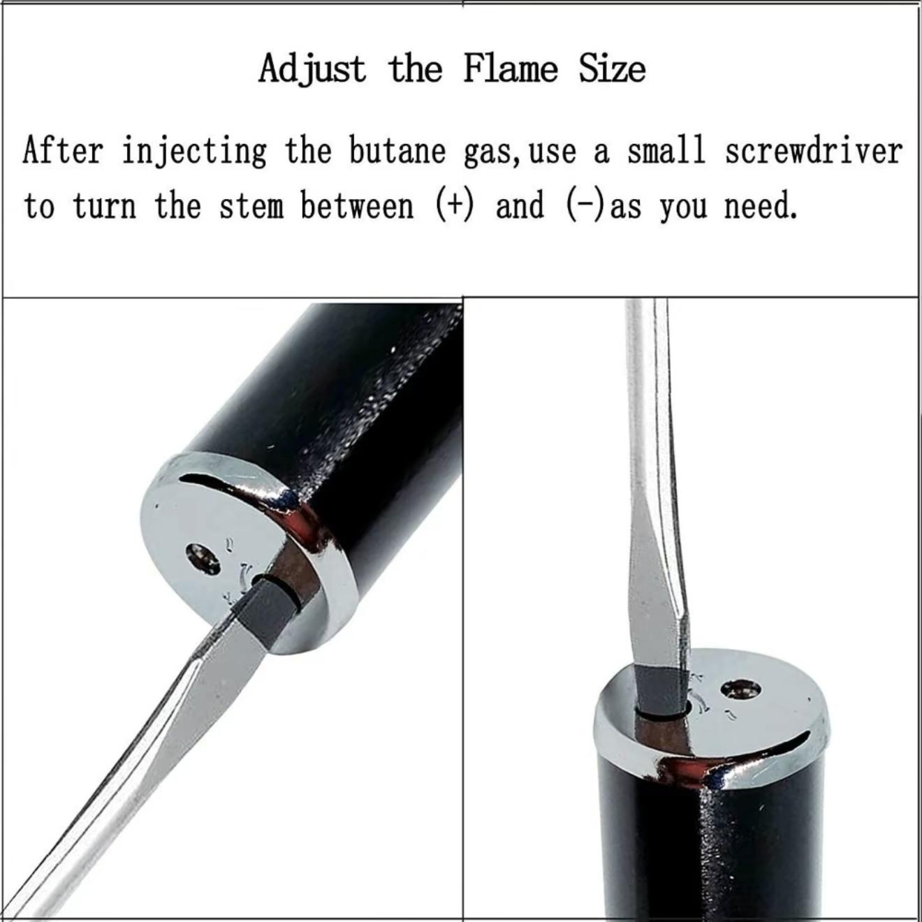 [Lighter only (Without Butane)]Hidden Torch Lighter Metal Pen Shape Refillable Butane Strong Flame Compact Design Portable & Discreet TikTok Viral Tool