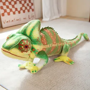 Realistic Chameleon Doll Plush Toys Soft Cute Realistic Chameleon Lizard Plush Stuffed Animal Doll Funny Decor Fun Halloween and Christmas Easter Valentine's Day Kids Gift Plush Doll Gifts for Kids