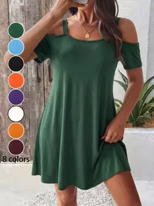 Plus Size Women's Sleeveless Dress, Loose Fit Basic Casual Wear, Womenswear, Available in 8 Colors, Perfect for Home & Outdoors
