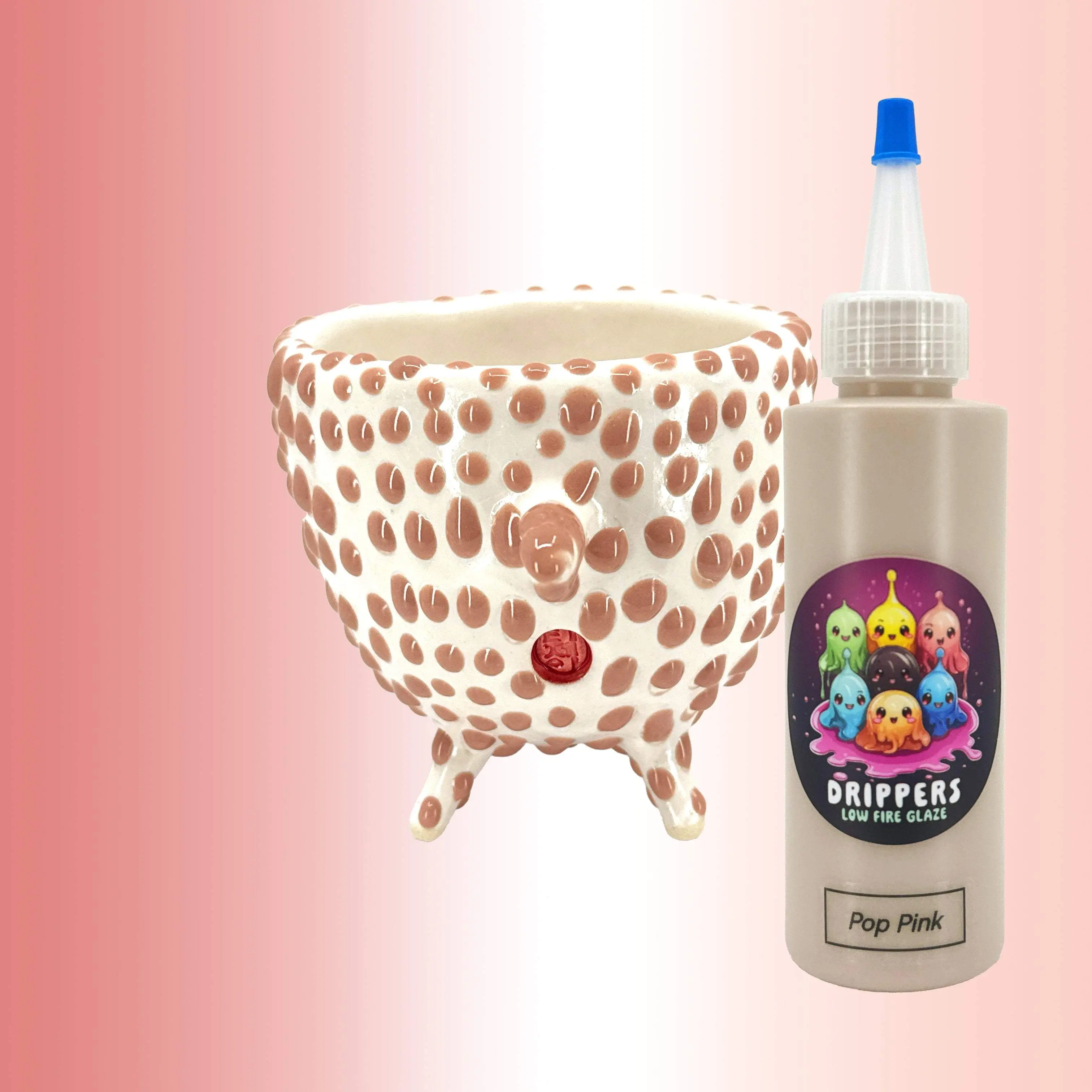 Pop Pink Low Gloop Glaze for Ceramics