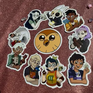 Owl House fan art vinyl waterproof stickers, buttons, stickers sheets