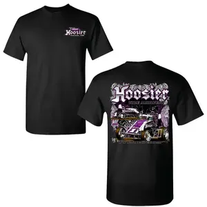 Hoosier Racing Tire Sprint Car Dirt Track Graphic T-Shirt, Classic Fit Crewneck, Motorsports/Dirt Racing Streetwear Style, For Sprint Car Fans, Dirt Track Racers & Hoosier Supporters