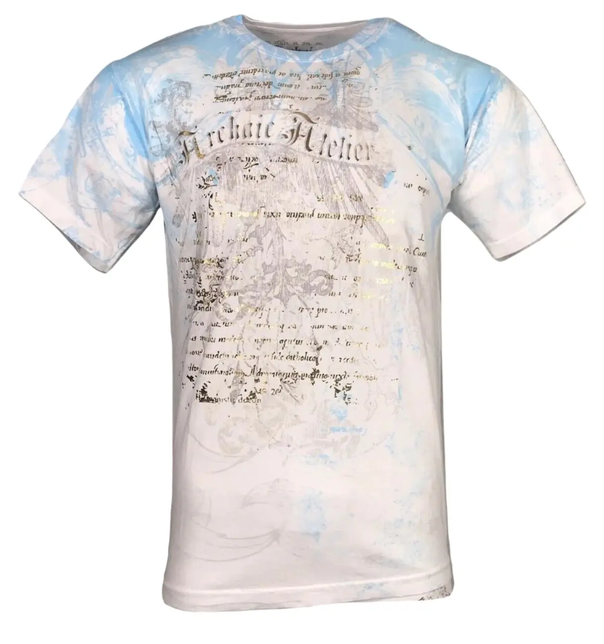 ARCHAIC by AFFLICTION Men's Casual Eagle Print Round Neck Cotton Crewneck T-shirt - White, Regular Fit, S-2XL, NWT Top