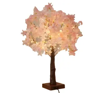 Elegant Cherry Blossom Tree Light, USB Powered LED Bulb, Warm Light, Ambient Lighting Ideal for Bedroom, Commercial Space, Weddings, Home Decor, Birthdays
