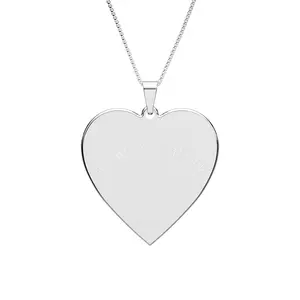 Engraved Heart Frame Photo Pendant | Heart Locket Necklace