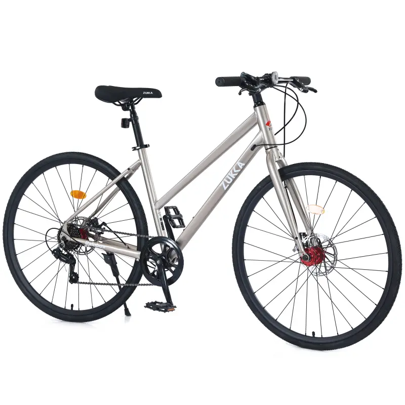 [Bellemave] 7 Speed Hybrid bike Disc Brake 700C Road Bike For men women's City Bicycle
