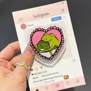 Hugging Frogs Magnetic Phone Grip, Cute Aesthetic Magsafe Phone Holder, Bookish Kindle Grip, Trendy Griptok