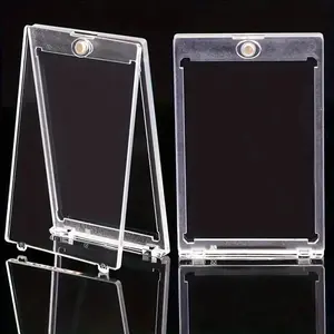 Clear Card Brick, 10pcs/set Transparent Plastic Display Case Holder, Magnetic Card Brick, UV Protection Card Holder Trading Card Toploaders for Collectibles Storage