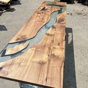 [BST001]  Black Walnut Wood Epoxy Table custom epoxy river slab table, Executive Desk, Custom Large Epoxy River Table, Solid Wood Slabs Table, Large Computer Office Desk Workstation, Business Furniture for Home Office