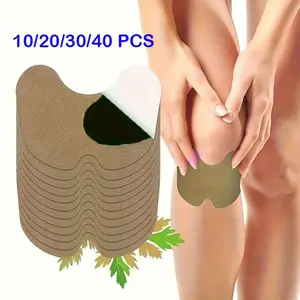10 Pieces/20 Pieces/40 Pieces Pain Relief Patches Ai Cao Knee Joint Patch Spinal Hot Moxibustion Patch Suitable for Multiple Parts, Legs, Shoulders, Back, Waist, Can Be Cut and Used