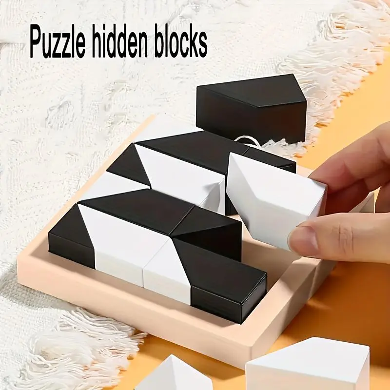 Hidden Building Blocks Toy, 120-Question Pattern Play Set, Unisex Classic Building Toy for Youngsters, Unisex Toy