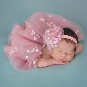 Newborn Photography Princess Dress Set, Cute Multicolor Puffy Skirt, Baby Photo Shoot Costume, Doll Dress, Studio Shooting Clothing