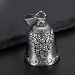 Stainless steel casting Angel motorcycle riding exorcism bell, motorcycle/bicycle bell, suitable for cyclists and women, motorcycle key chain, riding good luck bell Lingling motorcycle accessories, Bike Parts