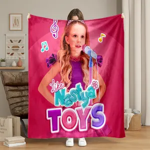 Like Nastya Flannel Blanket, Slogan Print Blanket, High-Definition Digital Print, Soft Warm Throw for Sofa, Office Bed, Camping, Travel, All Seasons Gift