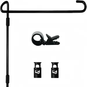 Garden Flag Pole Stand Holder, Garden Flags for Outside with Flag Stopper and Clip Waterproof Powder-Coated Paint for Flag Pole Holder for Outside House,Yard Flags for Outside