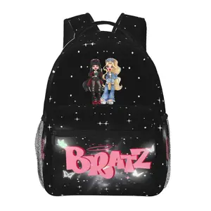 BRATZ all-over print lightweight backpack with large capacity—ideal for travel, school, and office; cartoon casual merch laptop daypack; gift for men, women, and teens