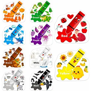 10 count Color Posters, Color Cutouts Bulletin Board Set Fruit      Learning Family Classroom Decoration Supplies, 12' x 11.5'