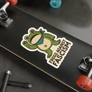 Portland Frog Sticker, Anti Fascist Sticker, Oregon Protest Sticker, Activist Gift, Political Laptop Decal