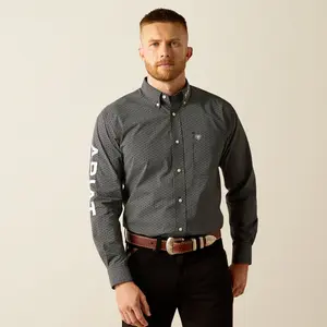 Ariat Mens Team Fowler Classic Fit Shirt - Black/White