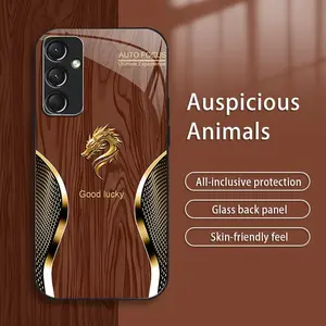 Galaxy A16/15/14/13/12/11/03S/02S/20/21S/23/32/35/42/51/52/53/54/71/Note10/Note20/Note9/Note8/Plus/iltraNew high-end luxury wood grain zodiac mobile phone case New business simple explosion-proof  Affordable price Anti-fall and anti-fingerprint-888