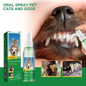 Pet Oral Spray for Dog and Cat Oral Health Support Freshens Breath Instantly and Hits Spots Brushing Misses No Brush Formula 1.01oz